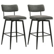 Levine Grey Fabric Upholstered Swivel Bar Chair (Set of 2) by Coaster at Eve Furniture