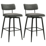 Levine Grey Fabric Upholstered Swivel Bar Chair (Set of 2) by Coaster at Eve Furniture