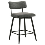 Levine Grey Fabric Upholstered Swivel Counter Chair (Set of 2) by Coaster at Eve Furniture