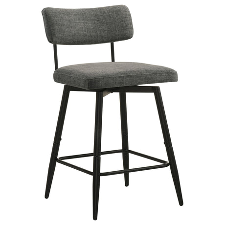 Levine Grey Fabric Upholstered Swivel Counter Chair (Set of 2) by Coaster at Eve Furniture