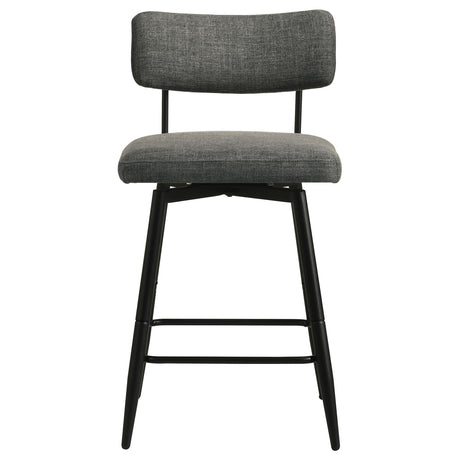 Levine Grey Fabric Upholstered Swivel Counter Chair (Set of 2) by Coaster at Eve Furniture