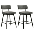 Levine Grey Fabric Upholstered Swivel Counter Chair (Set of 2) by Coaster at Eve Furniture