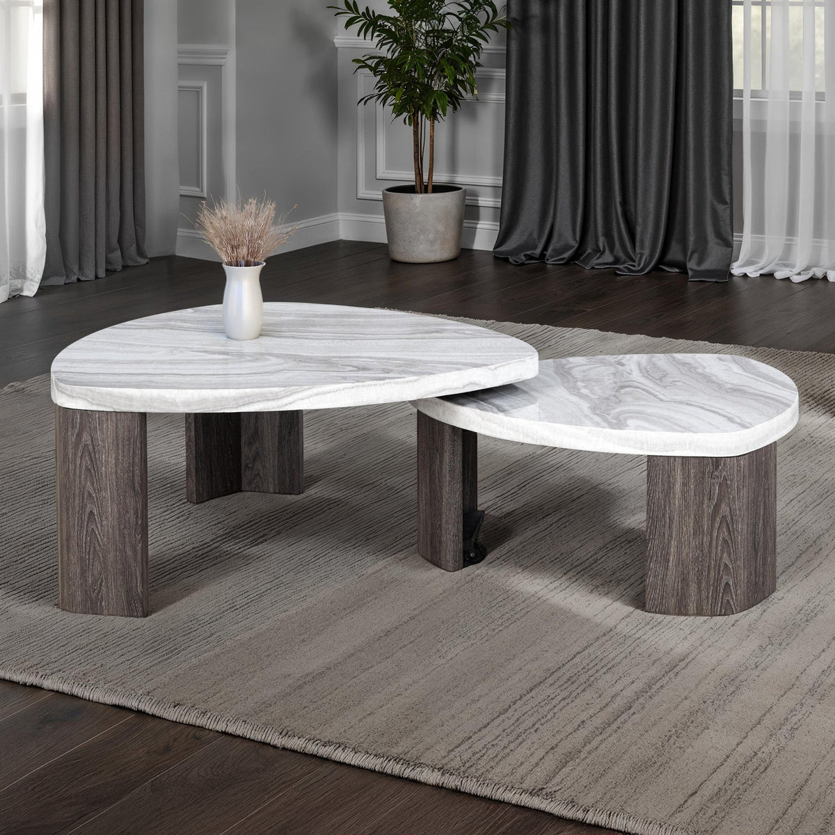Levis Gray Nesting Cocktail Table