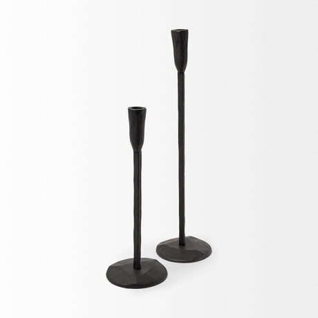 Levit (Small) Black Table Candle Holder by Mercana at Eve Furniture