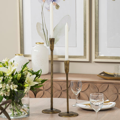 Levit (Small) Gold Table Candle Holder by Mercana at Eve Furniture