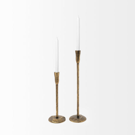 Levit (Small) Gold Table Candle Holder by Mercana at Eve Furniture