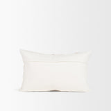 Levon 13x21 Lumbar Plush Cream w/ Orange Dashed Stripes Decorative Pillow Cover by Mercana at Eve Furniture