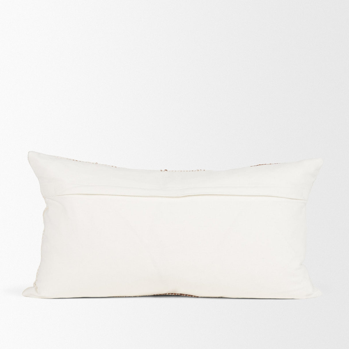 Levon 14x26 Lumbar Plush Cream w/ Orange Dashed Stripes Decorative Pillow Cover by Mercana at Eve Furniture