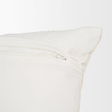 Levon 13x21 Lumbar Plush Cream w/ Orange Dashed Stripes Decorative Pillow Cover by Mercana at Eve Furniture