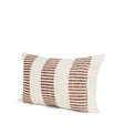 Levon 13x21 Lumbar Plush Cream w/ Orange Dashed Stripes Decorative Pillow Cover by Mercana at Eve Furniture