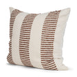 Levon 22x22 Plush Cream w/ Orange Dashed Stripes Decorative Pillow Cover by Mercana at Eve Furniture