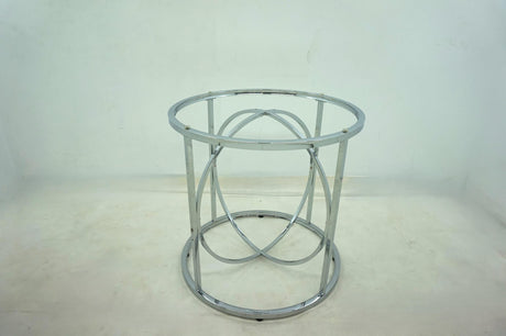 Levy Chrome 48-inch Round Glass Top Dining Table by Coaster at Eve Furniture