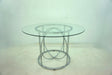 Levy Chrome 48-inch Round Glass Top Dining Table by Coaster at Eve Furniture
