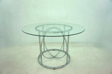 Levy Chrome 48-inch Round Glass Top Dining Table by Coaster at Eve Furniture