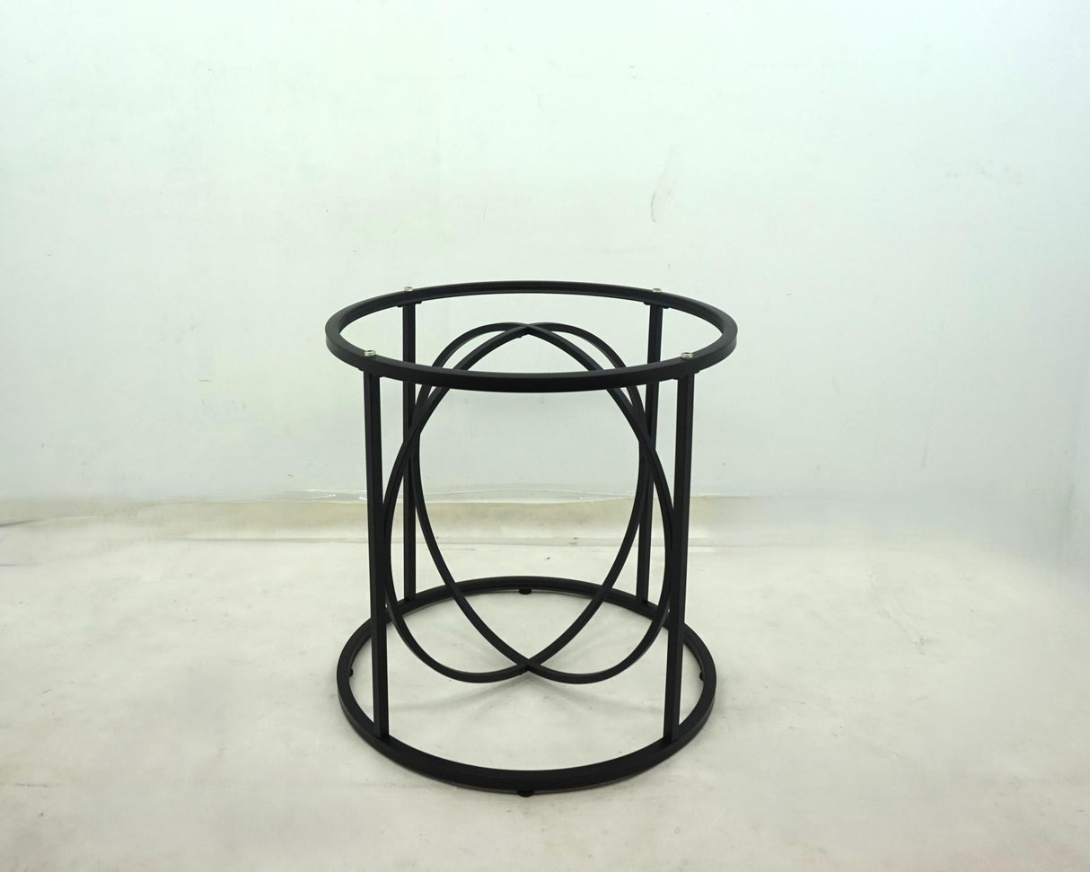 Levy Matte Black 48-inch Round Glass Top Dining Table by Coaster at Eve Furniture