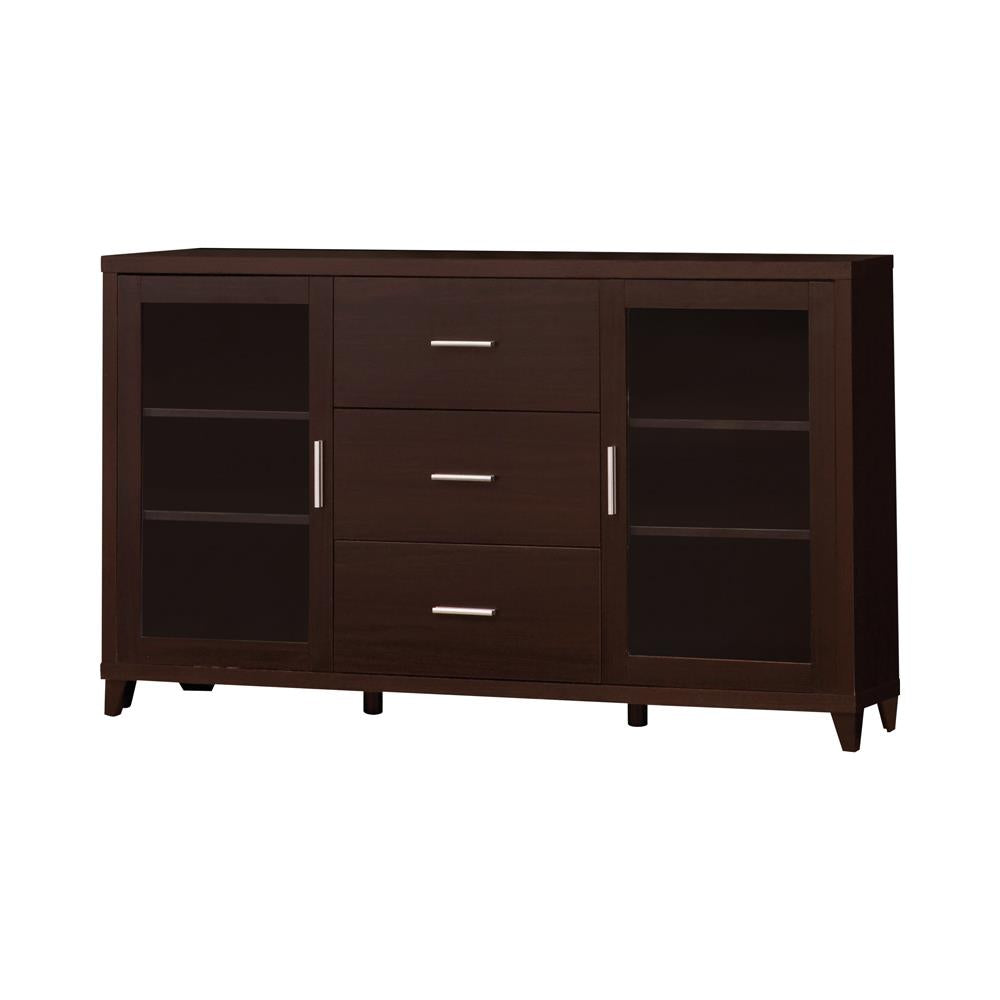 Lewes 2-Door TV Stand with Adjustable Shelves Cappuccino