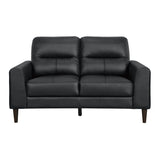 Lewes Black 2-Piece Living Room Set by Homelegance at Eve Furniture