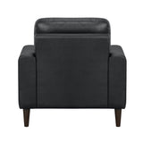 Lewes Black Leather Chair by Homelegance at Eve Furniture