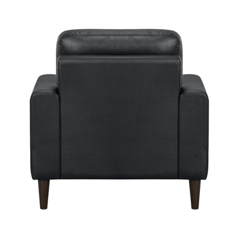 Lewes Black Leather Chair by Homelegance at Eve Furniture
