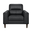 Lewes Black Leather Chair by Homelegance at Eve Furniture