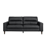Lewes Black Leather Living Room Set by Homelegance at Eve Furniture