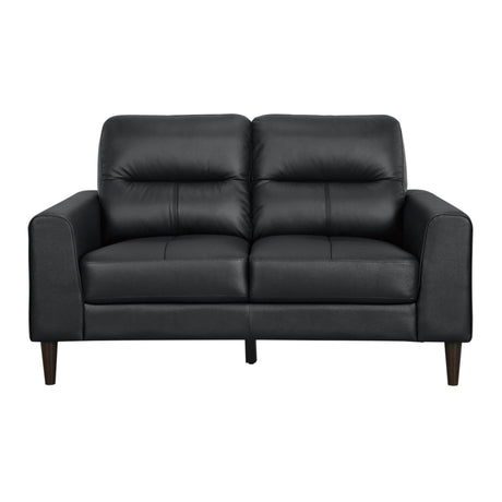 Lewes Black Leather Living Room Set by Homelegance at Eve Furniture