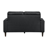 Lewes Black Leather Living Room Set by Homelegance at Eve Furniture