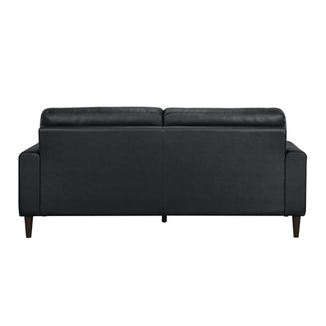 Lewes Black Leather Sofa by Homelegance at Eve Furniture
