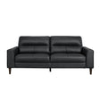 Lewes Black Leather Sofa by Homelegance at Eve Furniture