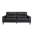 Lewes Black Leather Sofa by Homelegance at Eve Furniture