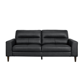 Lewes Black Leather Sofa by Homelegance at Eve Furniture