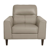 Lewes Latte Leather Chair by Homelegance at Eve Furniture