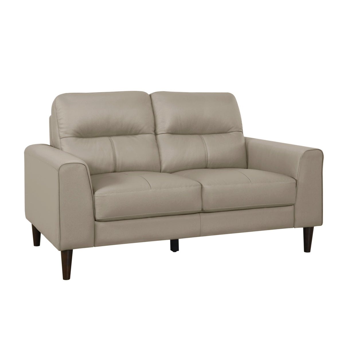 Lewes Latte Leather Loveseat by Homelegance at Eve Furniture