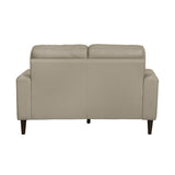 Lewes Latte Leather Loveseat by Homelegance at Eve Furniture