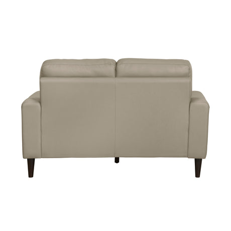 Lewes Latte Leather Loveseat by Homelegance at Eve Furniture