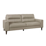 Lewes Latte Leather Sofa by Homelegance at Eve Furniture