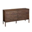 Lewis 51" Dresser with Six Drawers in Dark Acacia by Home Trends & Design at Eve Furniture