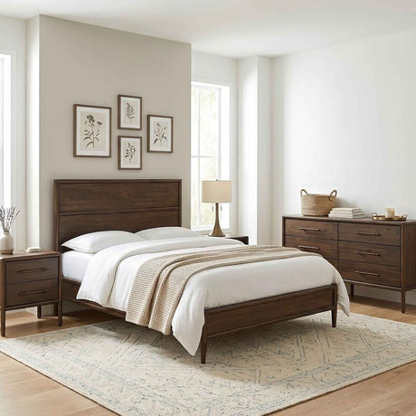 Lewis Queen Bed in Dark Acacia by Home Trends & Design at Eve Furniture