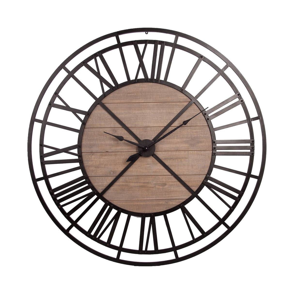Lewiston Round Oversized+ Industrial Wall Clock by Mercana at Eve Furniture
