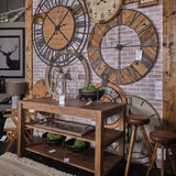 Lewiston Round Oversized+ Industrial Wall Clock by Mercana at Eve Furniture