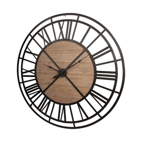 Lewiston Round Oversized+ Industrial Wall Clock by Mercana at Eve Furniture