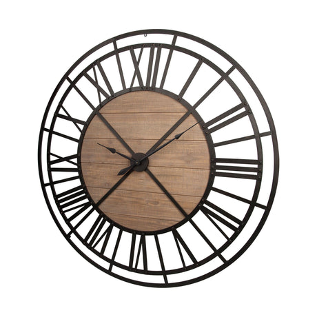 Lewiston Round Oversized+ Industrial Wall Clock by Mercana at Eve Furniture
