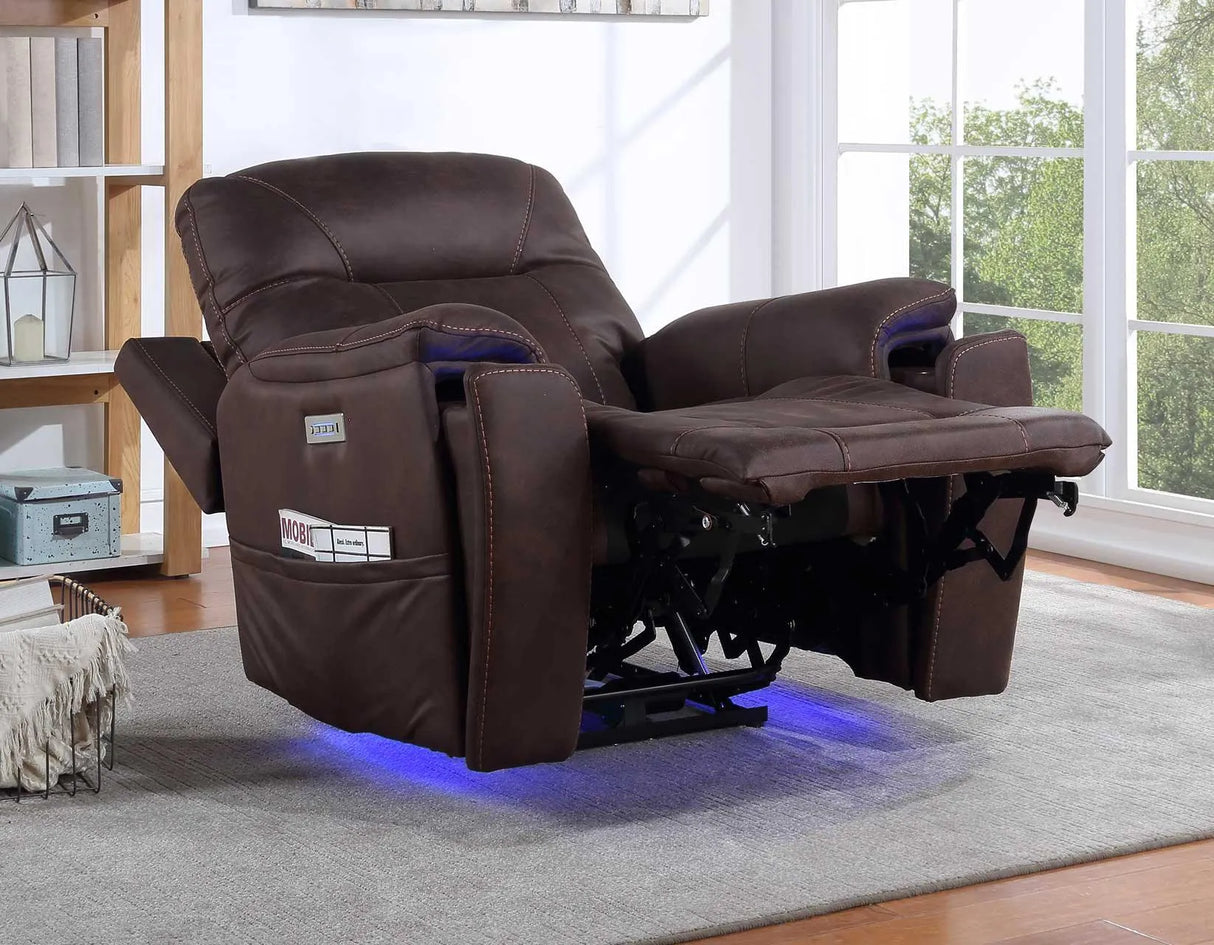 Lexington Canyon Walnut Triple-Power Media Recliner by Steve Silver at Eve Furniture