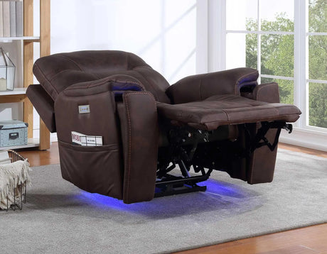 Lexington Canyon Walnut Triple-Power Media Recliner by Steve Silver at Eve Furniture