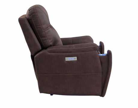 Lexington Canyon Walnut Triple-Power Media Recliner by Steve Silver at Eve Furniture