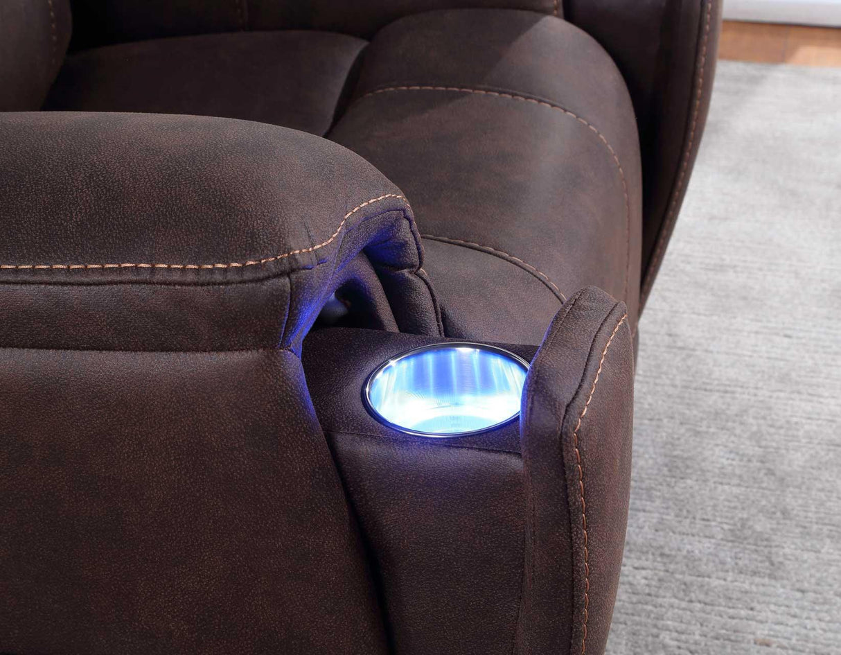 Lexington Canyon Walnut Triple-Power Media Recliner by Steve Silver at Eve Furniture