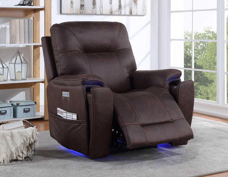 Lexington Canyon Walnut Triple-Power Media Recliner by Steve Silver at Eve Furniture