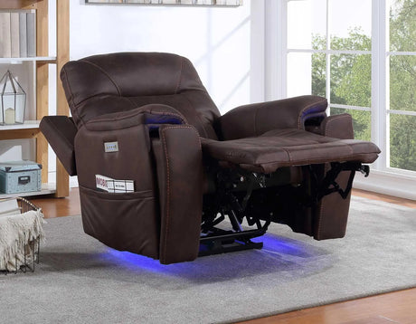 Lexington Canyon Walnut Triple-Power Media Recliner by Steve Silver at Eve Furniture