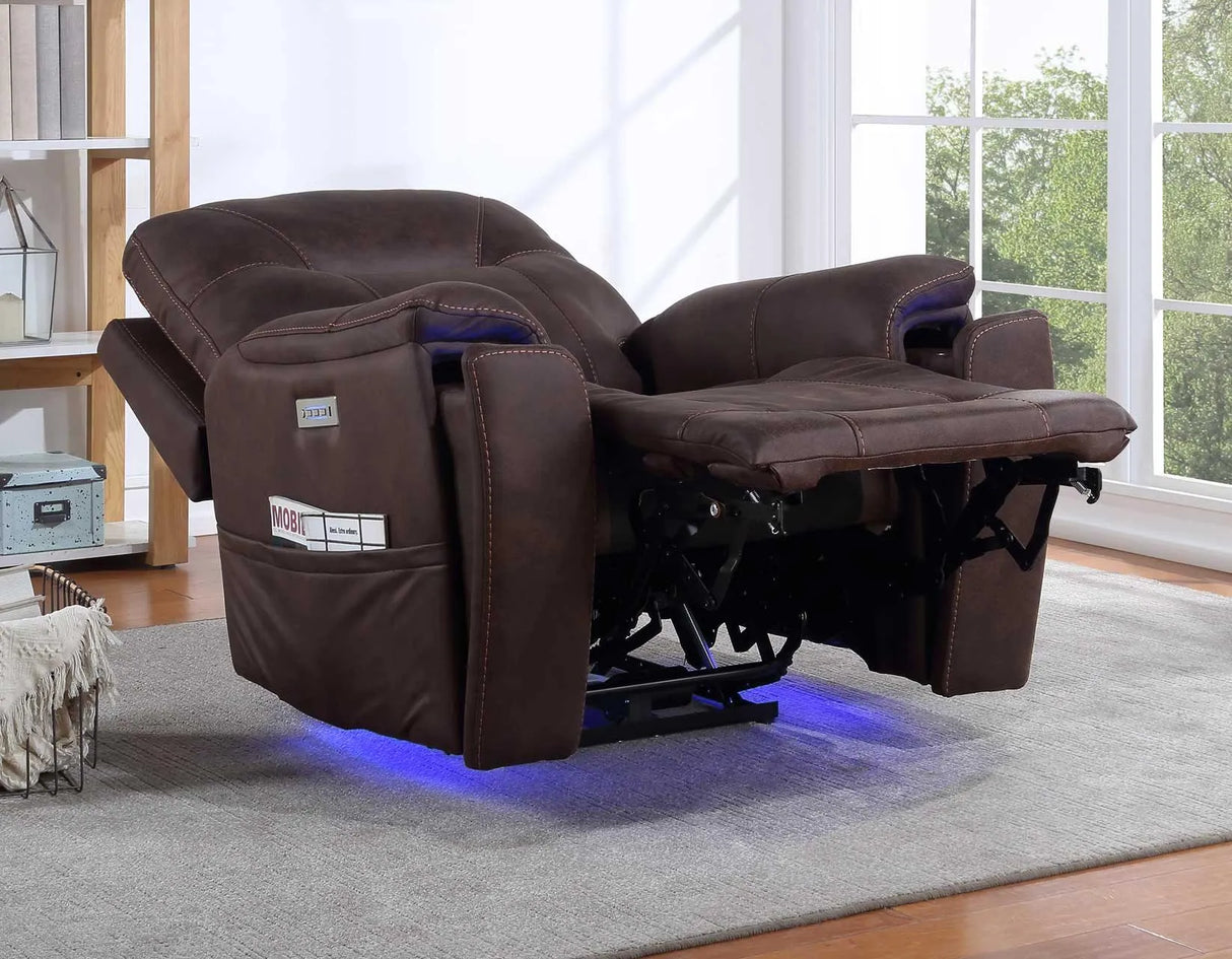 Lexington Canyon Walnut Triple-Power Media Recliner by Steve Silver at Eve Furniture