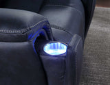 Lexington Ocean Blue Triple-Power Media Recliner by Steve Silver at Eve Furniture